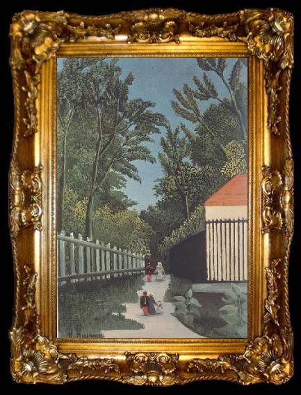 framed  Henri Rousseau View of Montsouris Park, ta009-2